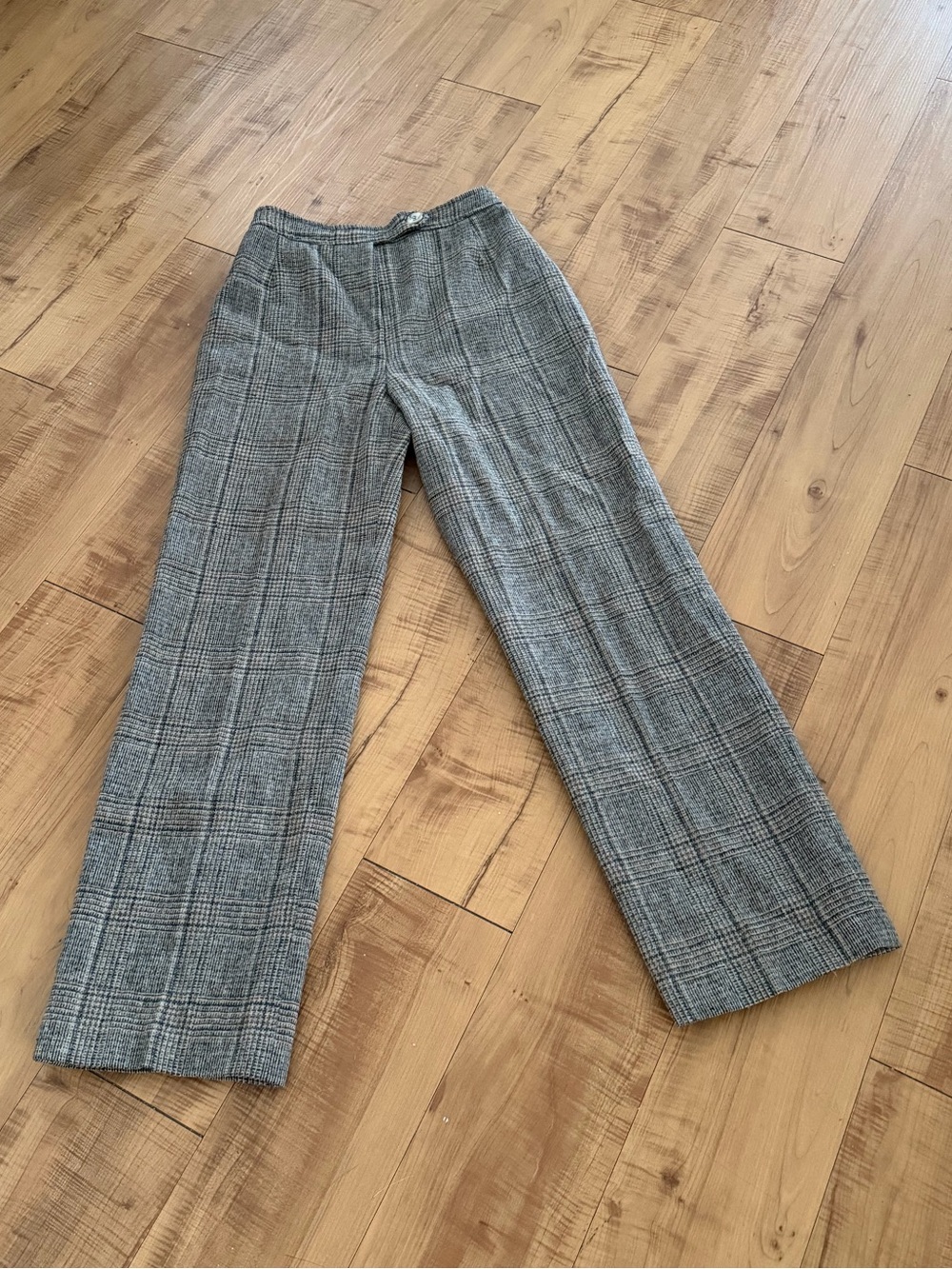 Vintage 70s 100% Wool Plaid Dress Pants Slacks